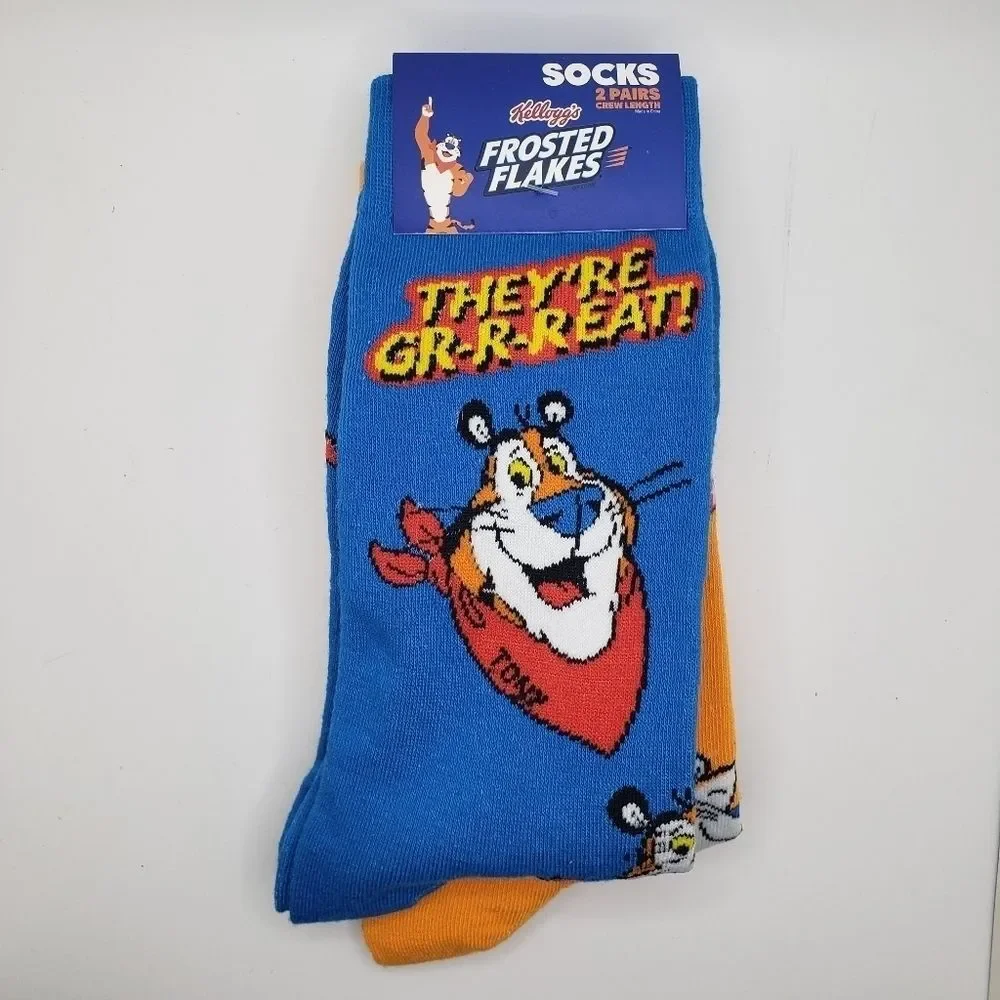 TONY The Tiger Crew Socks Frosted Flakes They're Grrrreat Graphic Socks